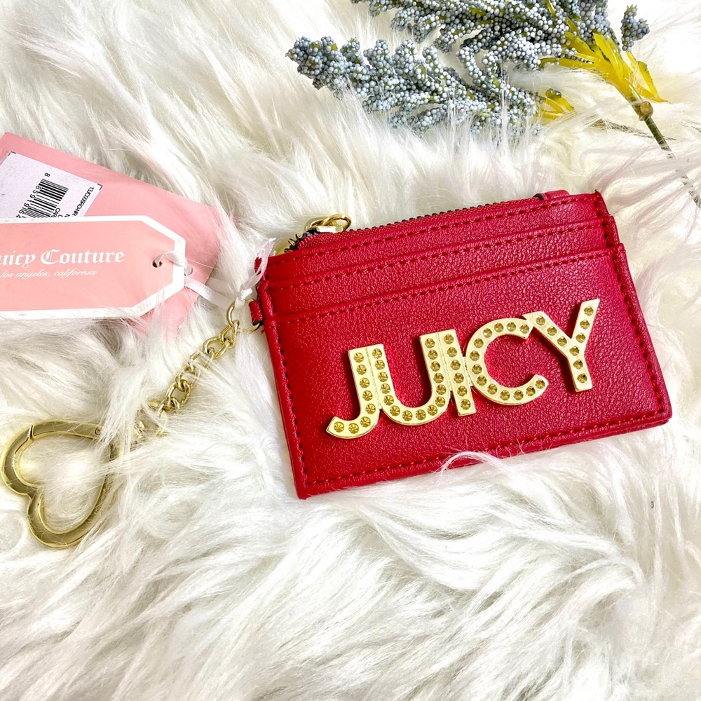 Juicy Couture New Red Lenny Card Case